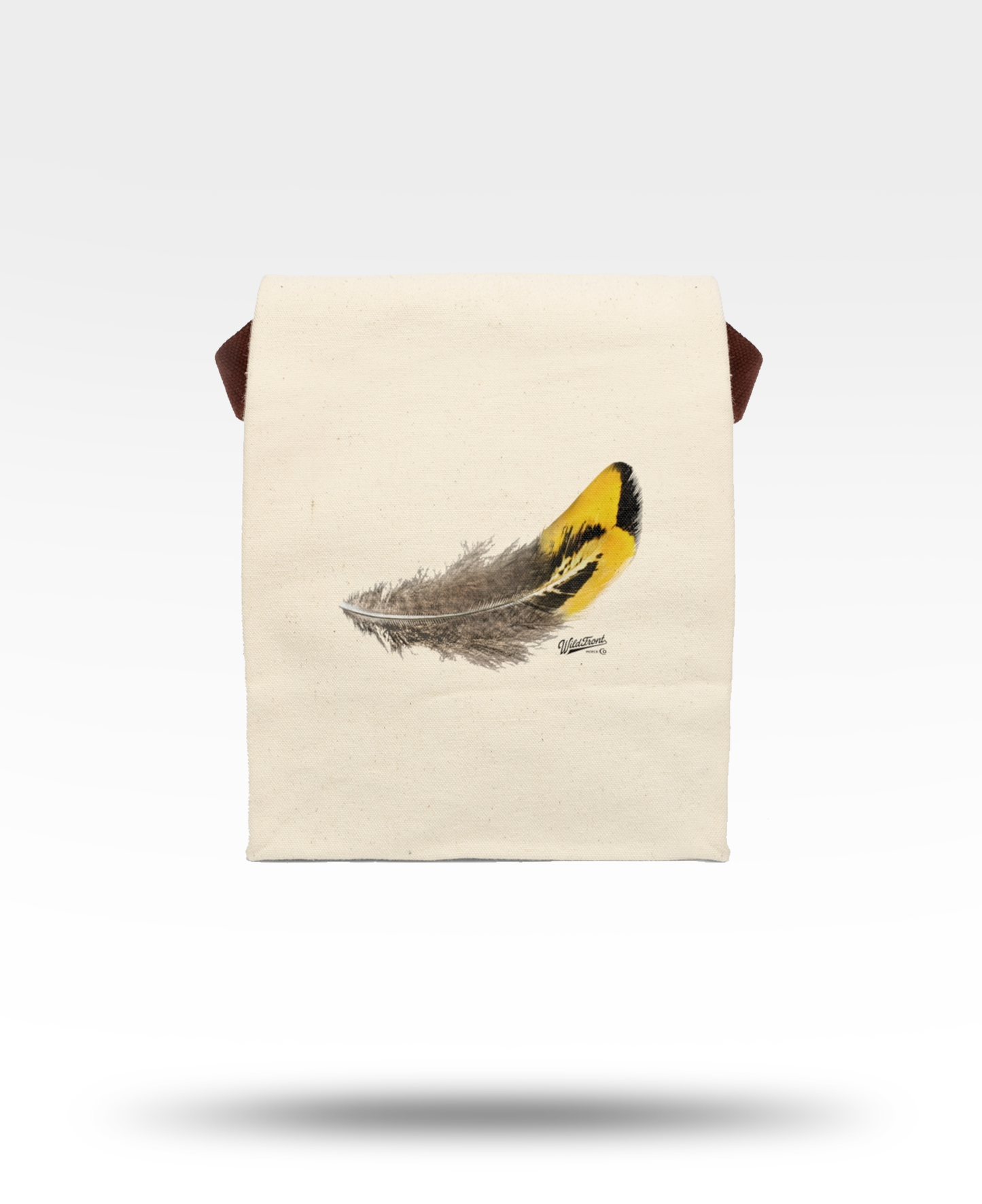 Pheasant Feather Canvas Lunch Bag With Strap