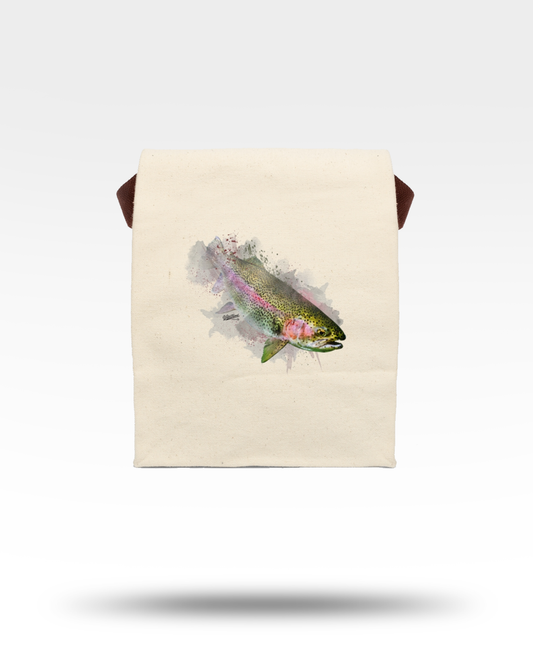 Rainbow Trout Canvas Lunch Bag With Strap