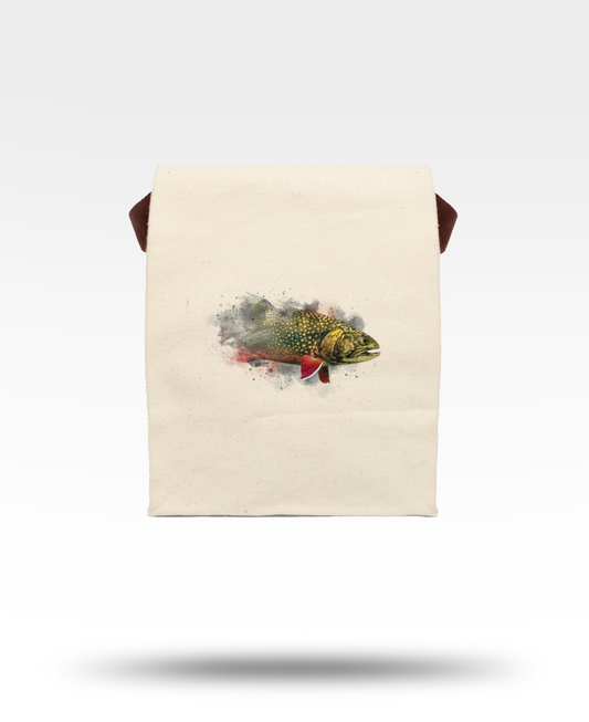 Brook Trout Canvas Lunch Bag With Strap