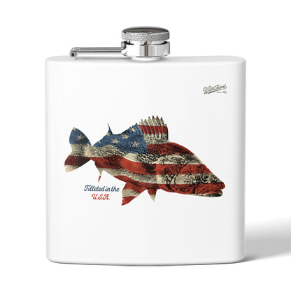 Filleted In The USA Walleye Flask