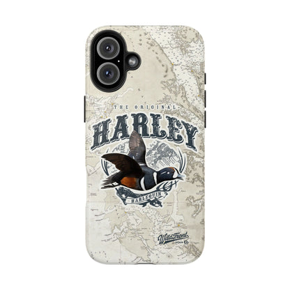 Harlequin Duck Vintage Map-Tough Phone Case