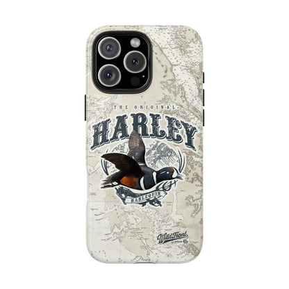 Harlequin Duck Vintage Map-Tough Phone Case