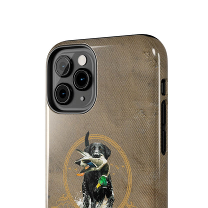 Black labrador-Tough Phone Cases