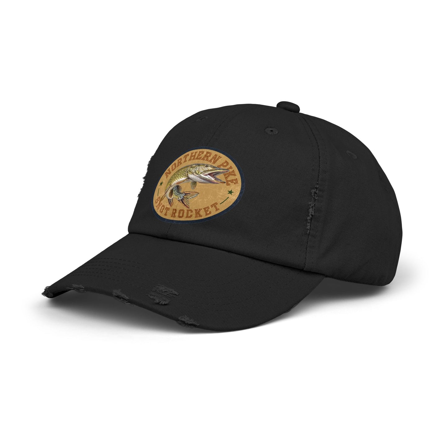Northern Pike Snot Rocket Unisex Distressed Cap
