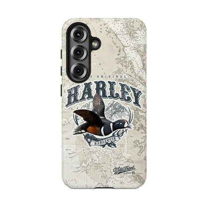 Harlequin Duck Vintage Map-Tough Phone Case