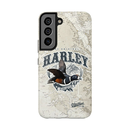Harlequin Duck Vintage Map-Tough Phone Case