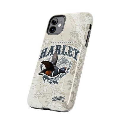Harlequin Duck Vintage Map-Tough Phone Case
