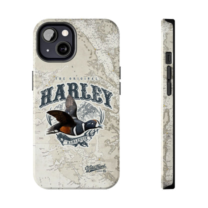 Harlequin Duck Vintage Map-Tough Phone Case