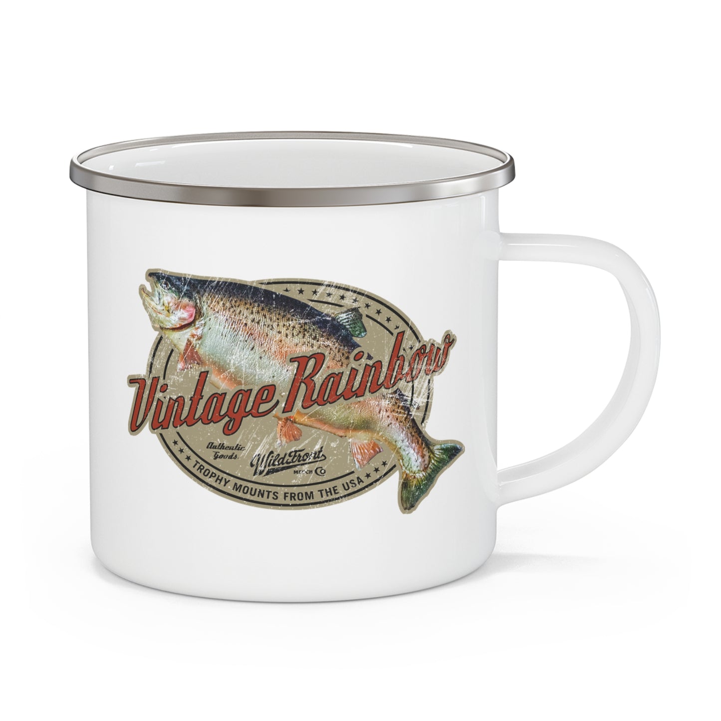 Vintage Rainbow Enamel Camping Mug