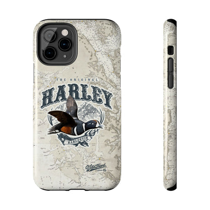 Harlequin Duck Vintage Map-Tough Phone Case