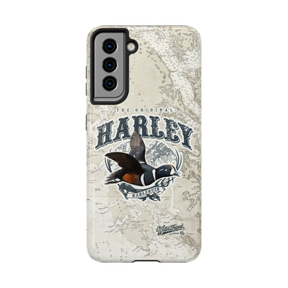 Harlequin Duck Vintage Map-Tough Phone Case