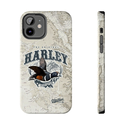 Harlequin Duck Vintage Map-Tough Phone Case