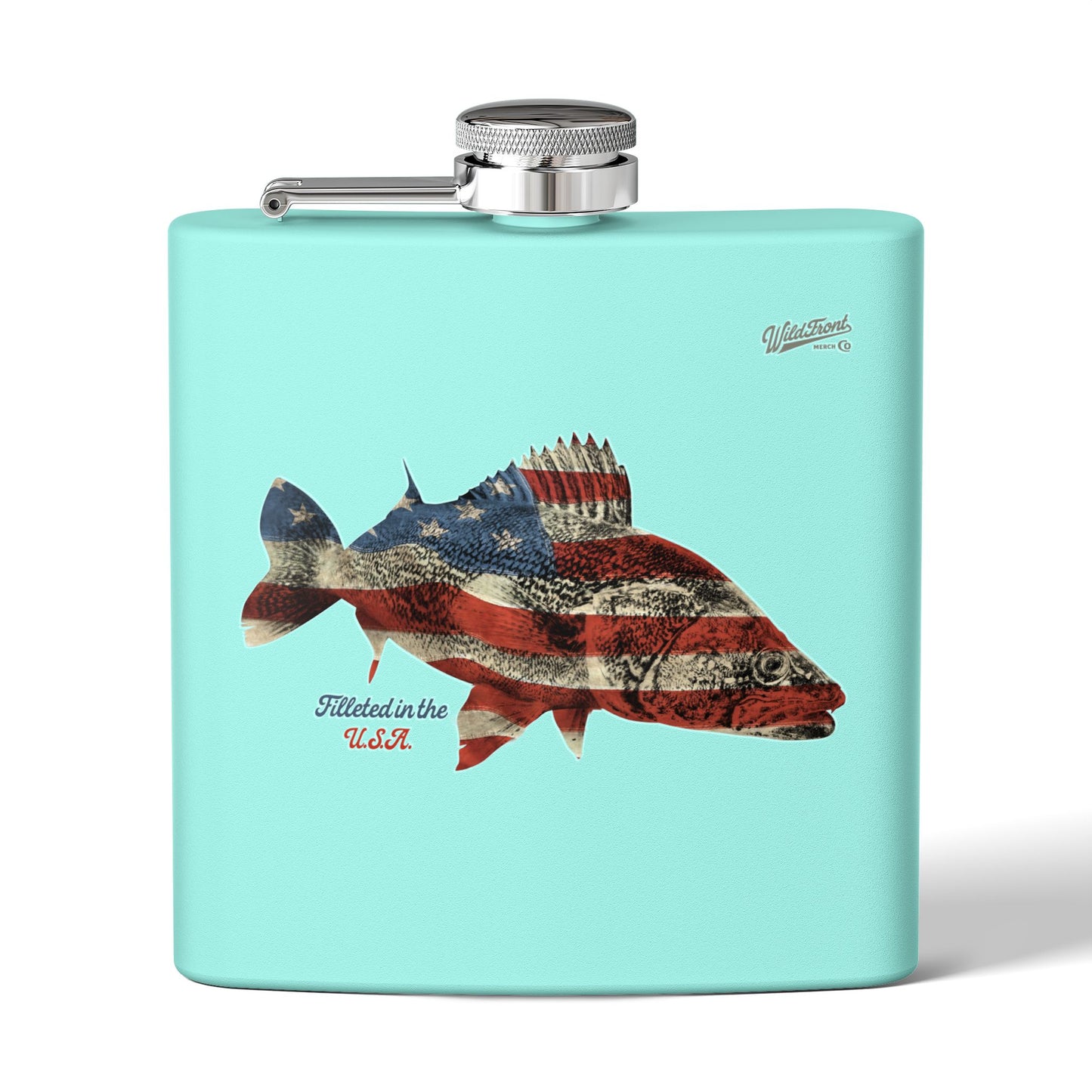 Filleted In The USA Walleye Flask