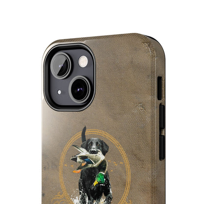 Black labrador-Tough Phone Cases