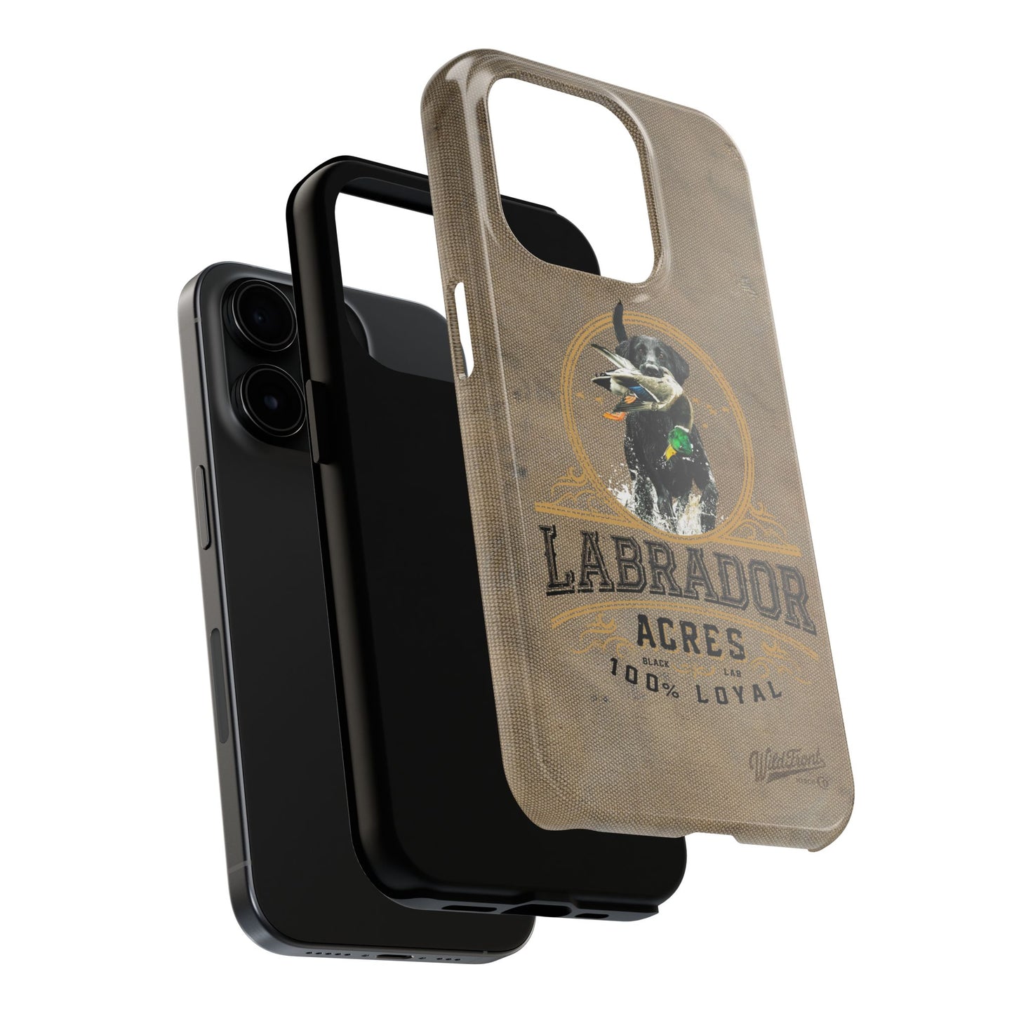 Black labrador-Tough Phone Cases