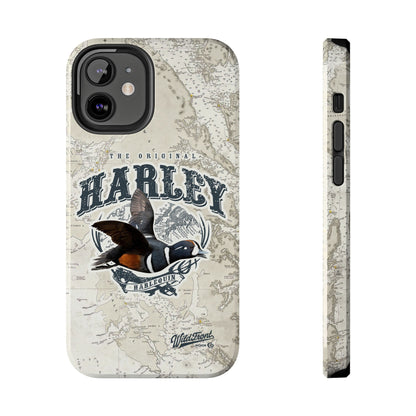 Harlequin Duck Vintage Map-Tough Phone Case