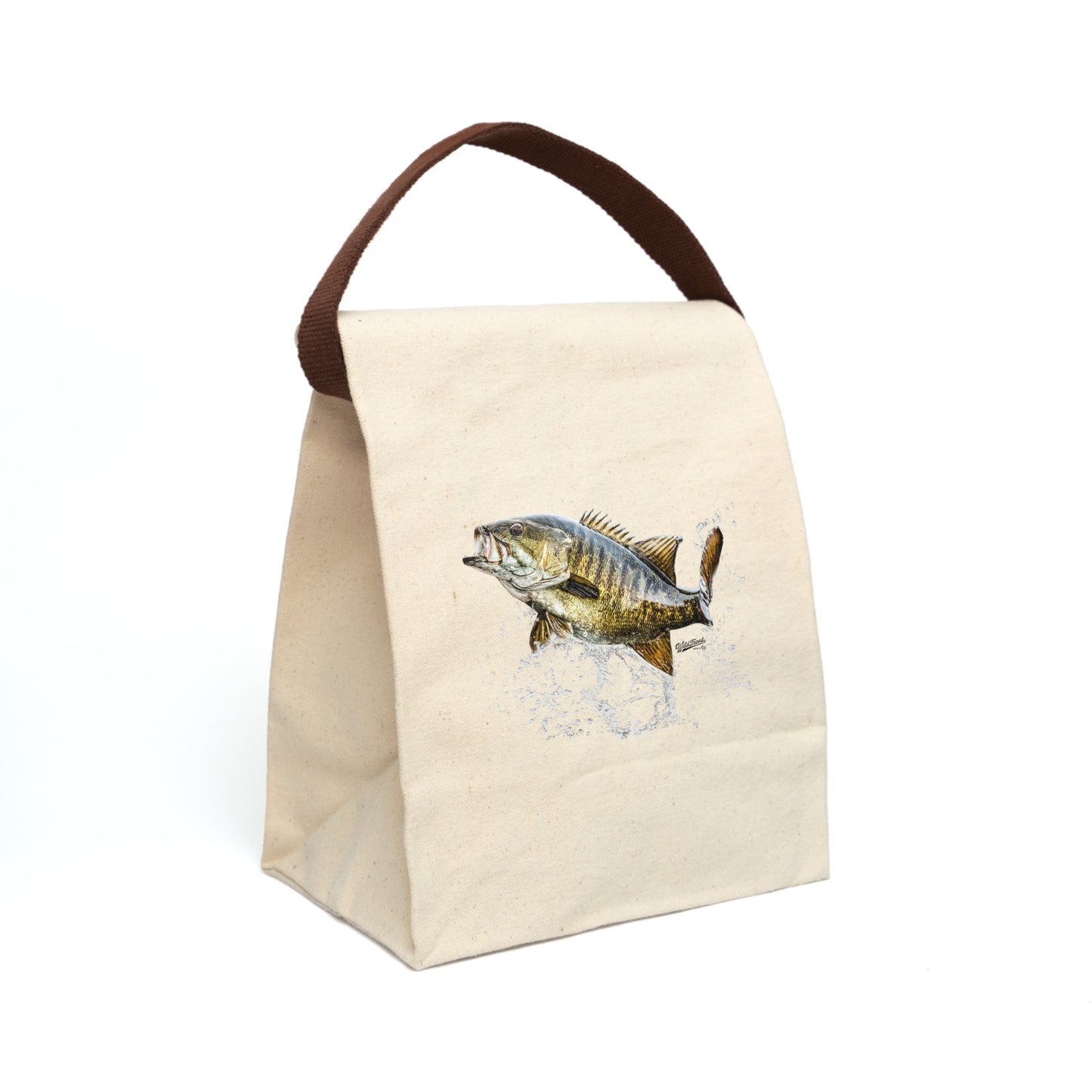 Smallmouth Bass Canvas Lunch Bag With Strap