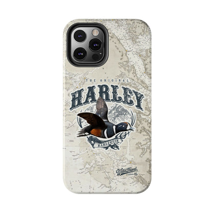 Harlequin Duck Vintage Map-Tough Phone Case