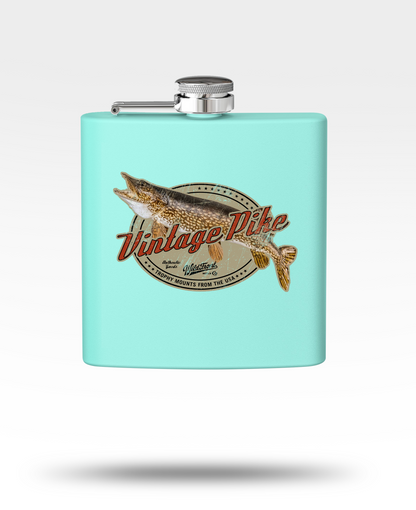 Vintage Pike Stainless Steel Flask, 6oz