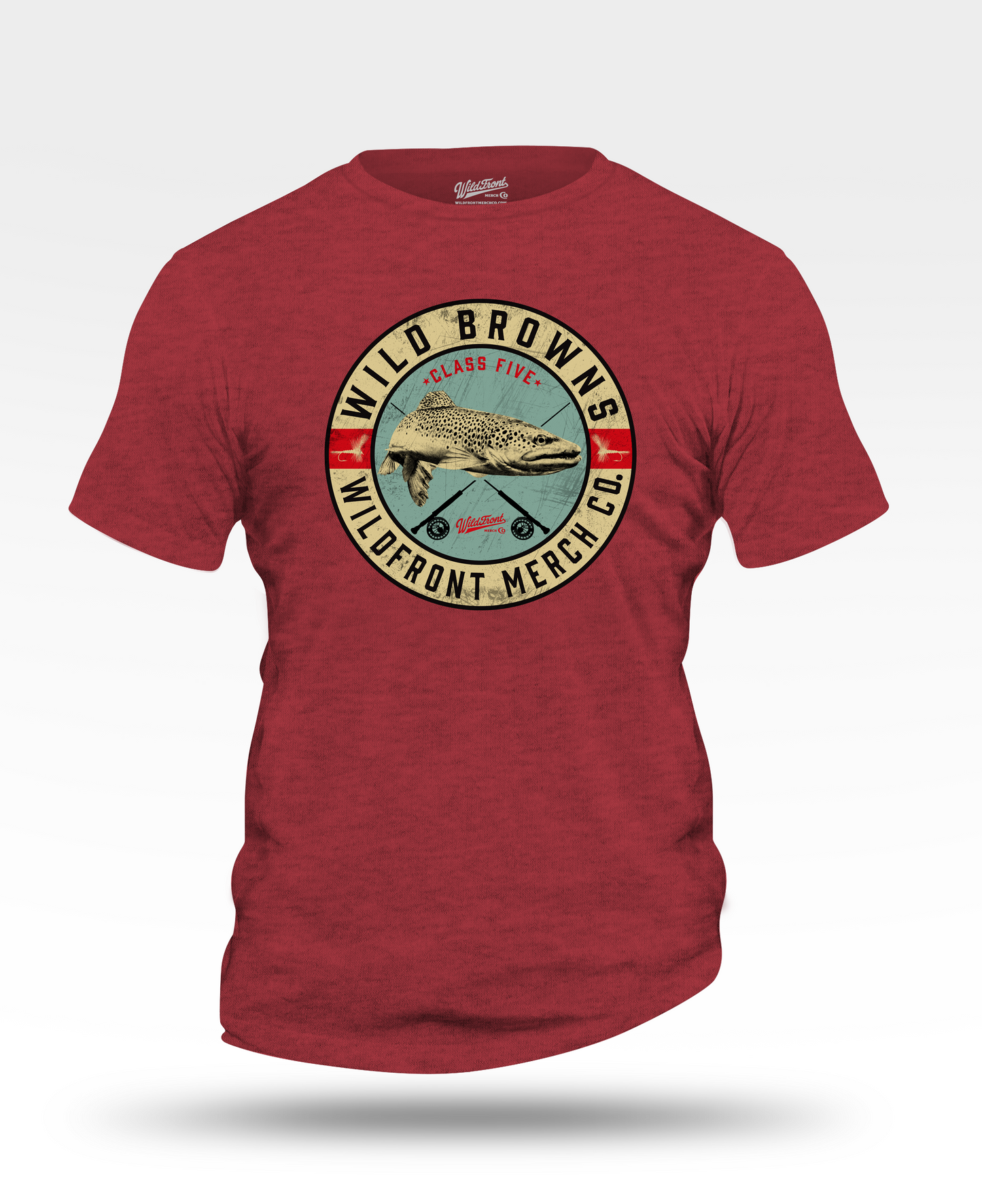 Wild Browns Fly Fishing T-Shirt — Vintage Trout Logo Tee for Anglers