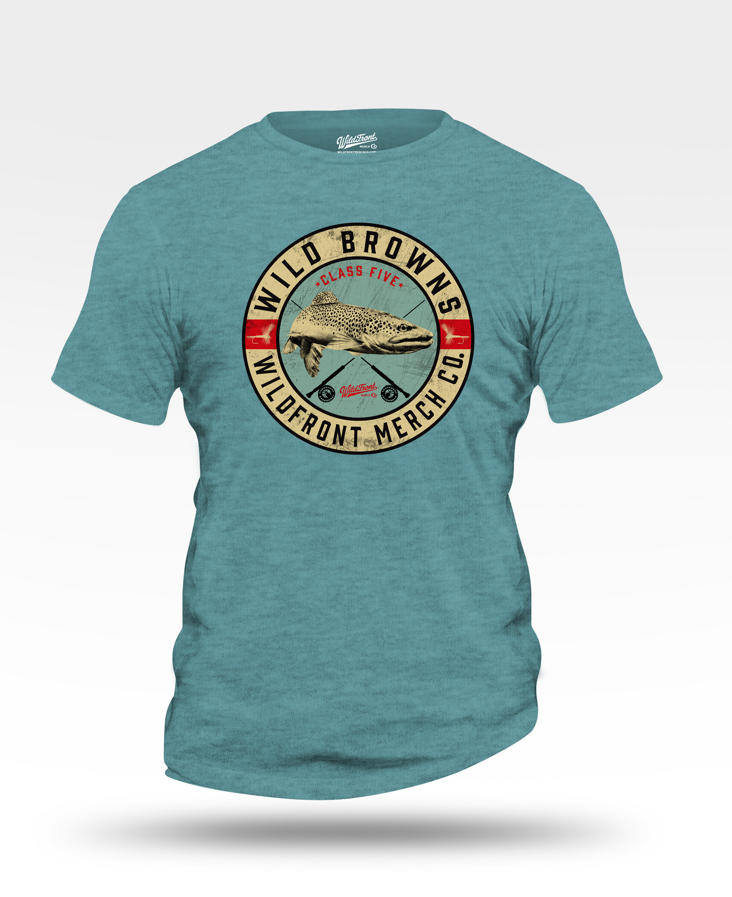 Wild Browns Fly Fishing T-Shirt — Vintage Trout Logo Tee for Anglers